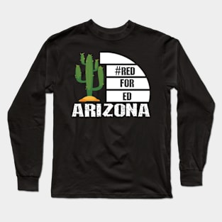 Red for ed arizona cactus Long Sleeve T-Shirt